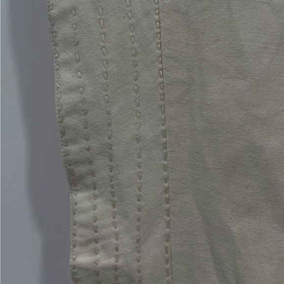 MIRTH Laguna Dress Size Small Tan Pullover Caftan V neck Hand Embroidered Kantha - Picture 6 of 10